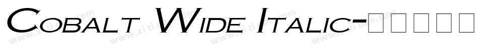 Cobalt Wide Italic字体转换